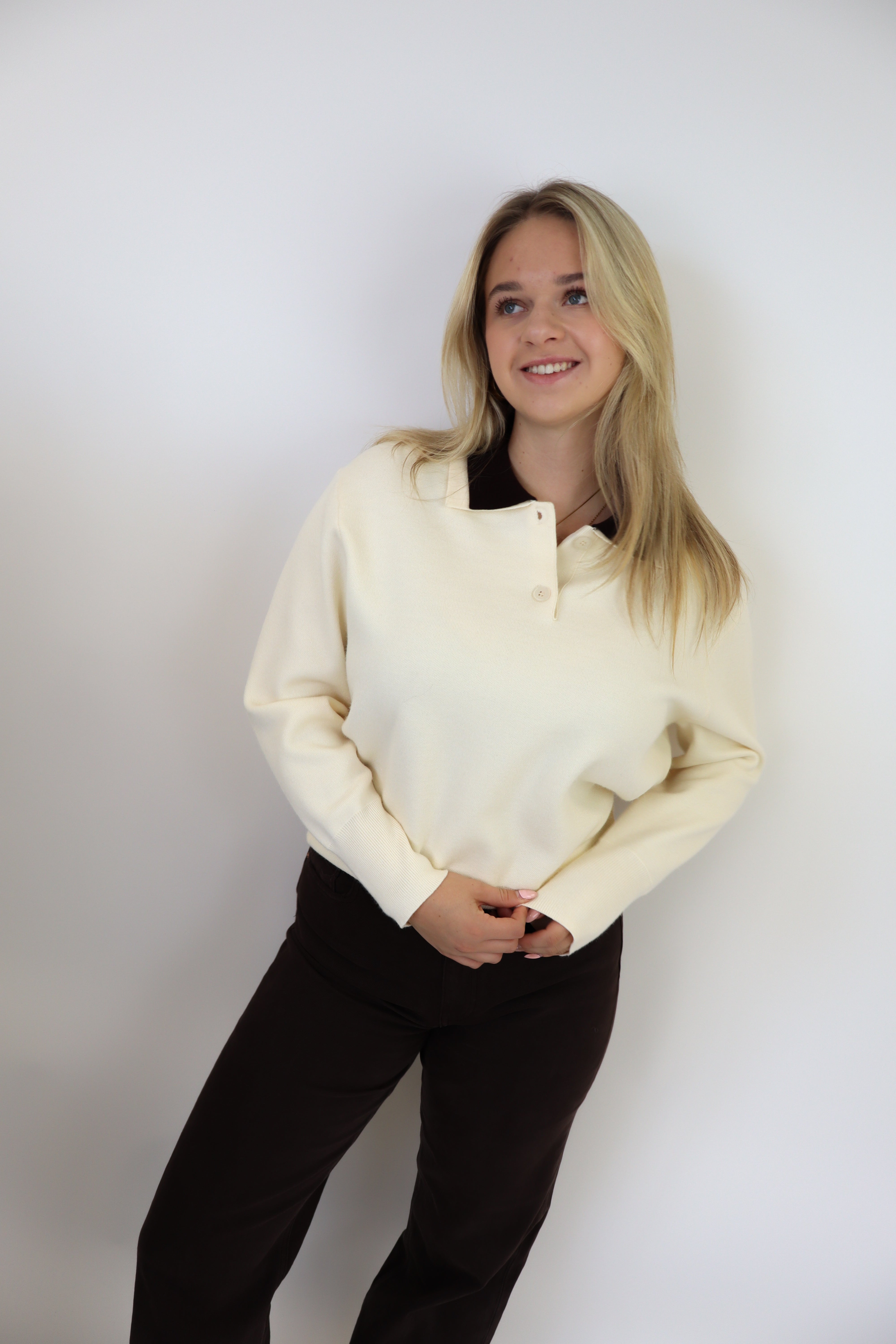 Marije Polo Sweater - Off White