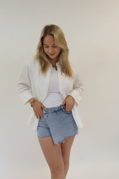 Linnen Breeze Blouse Wit