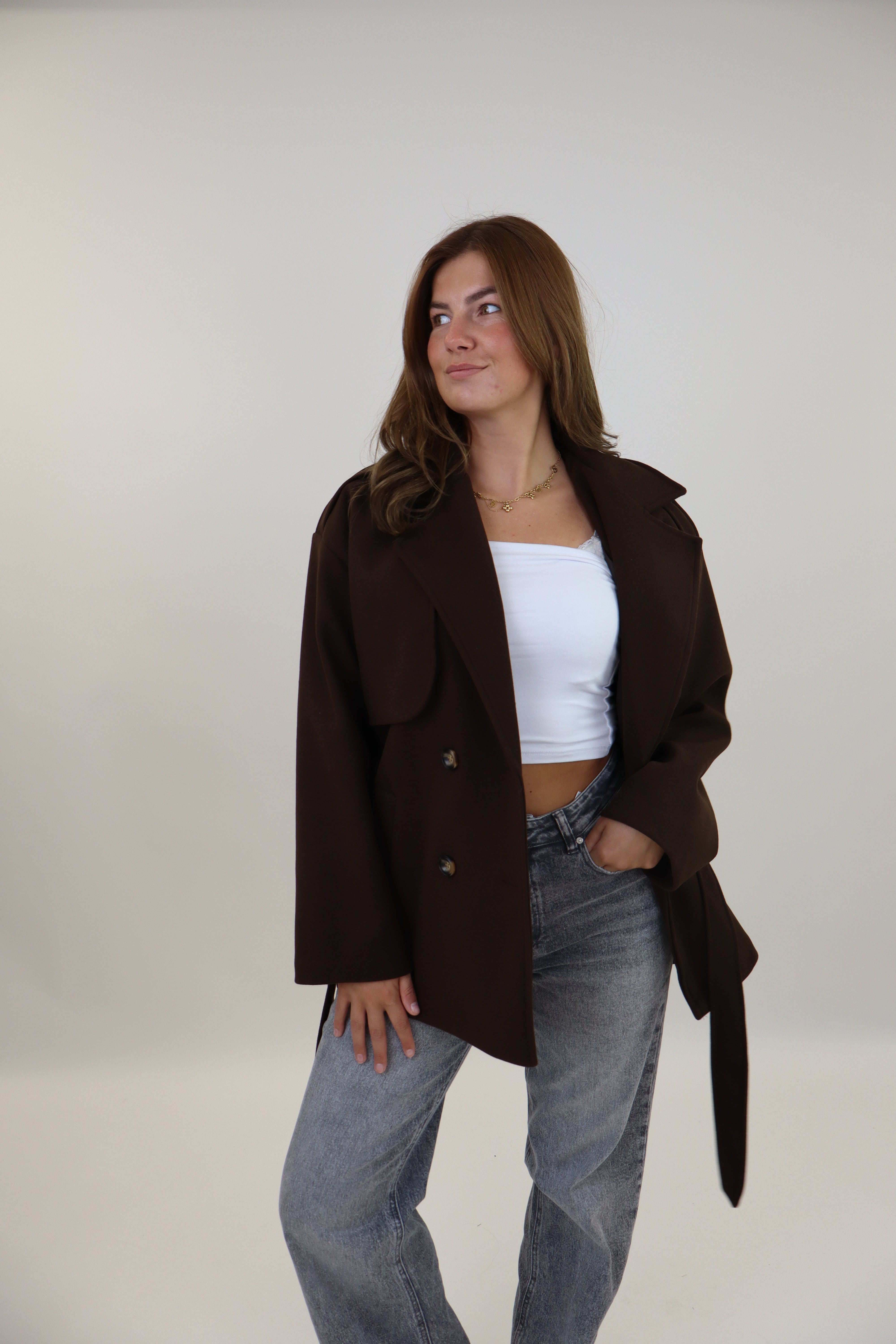Doriena Trench Coat Brown