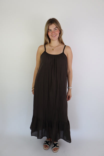 Charon Maxi Dress Brown