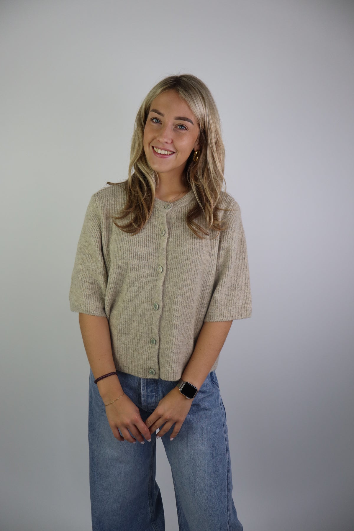 Jenna Knitted Top Beige