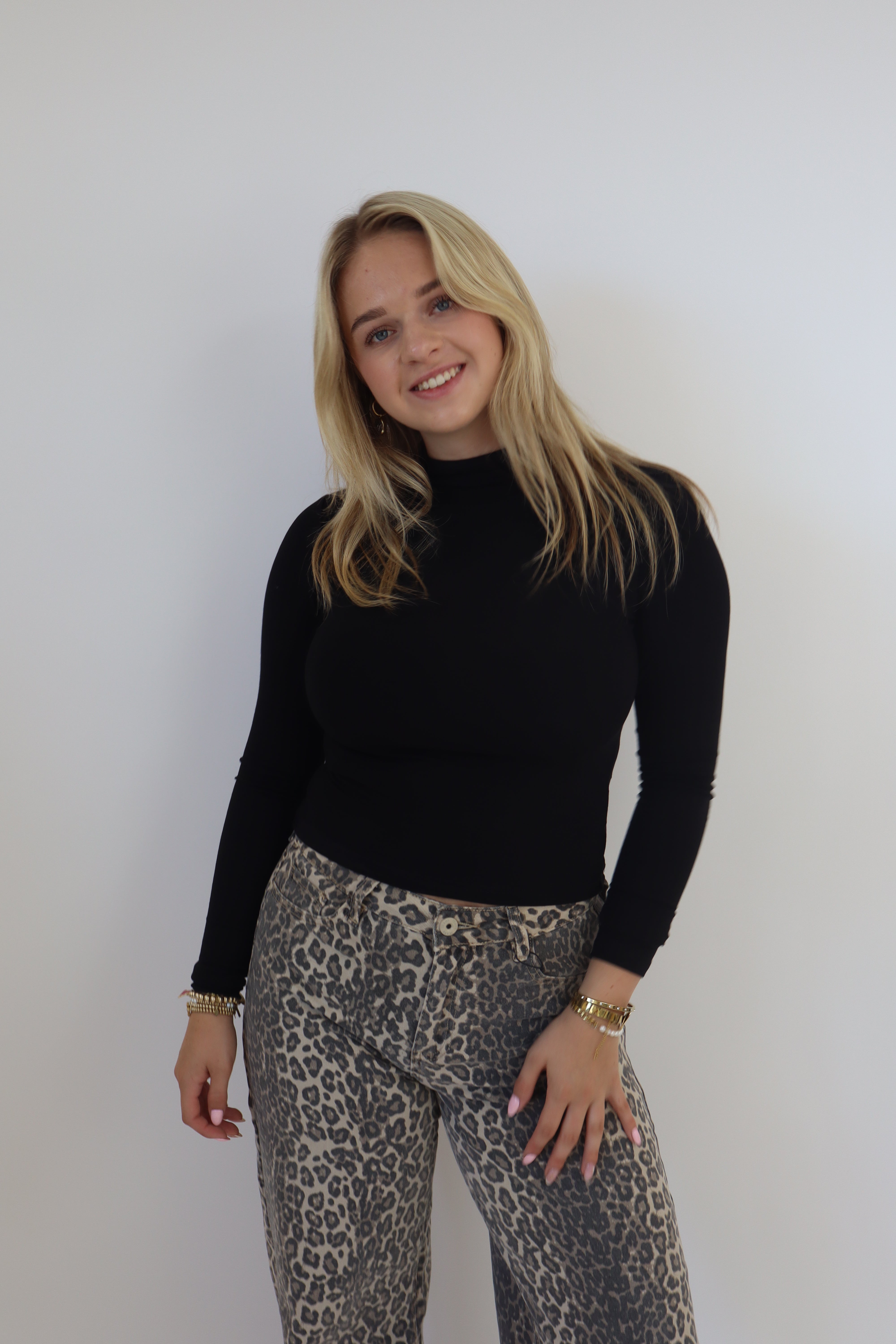 Leanne Long Sleeve Top - Zwart
