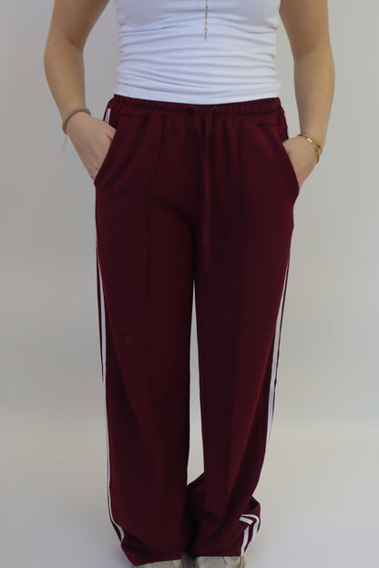 Laure Striped Pants - Bordeaux