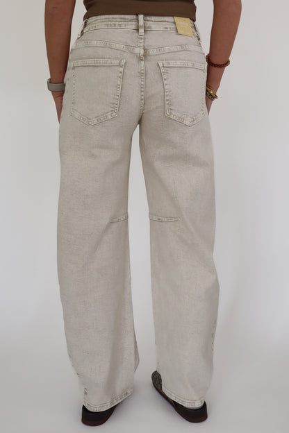 LAULIA BALLOON JEANS BEIGE Y3395-2M