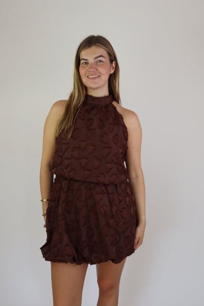 Heart Dress Brown