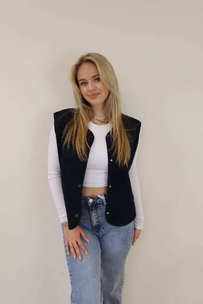 Ambika Teddy Gilet Navy