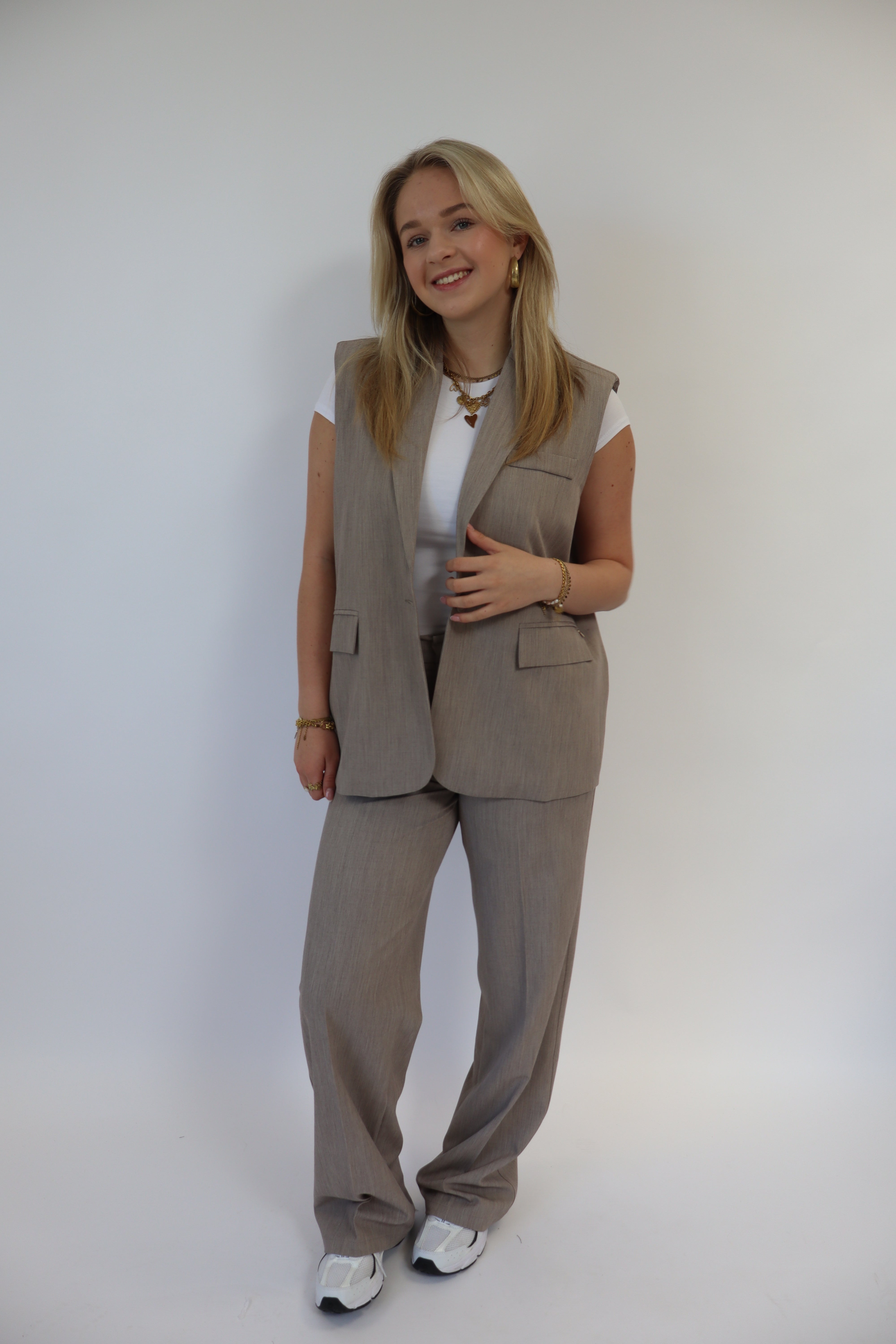 Ambika Studio Split Gilet Dark Linnen