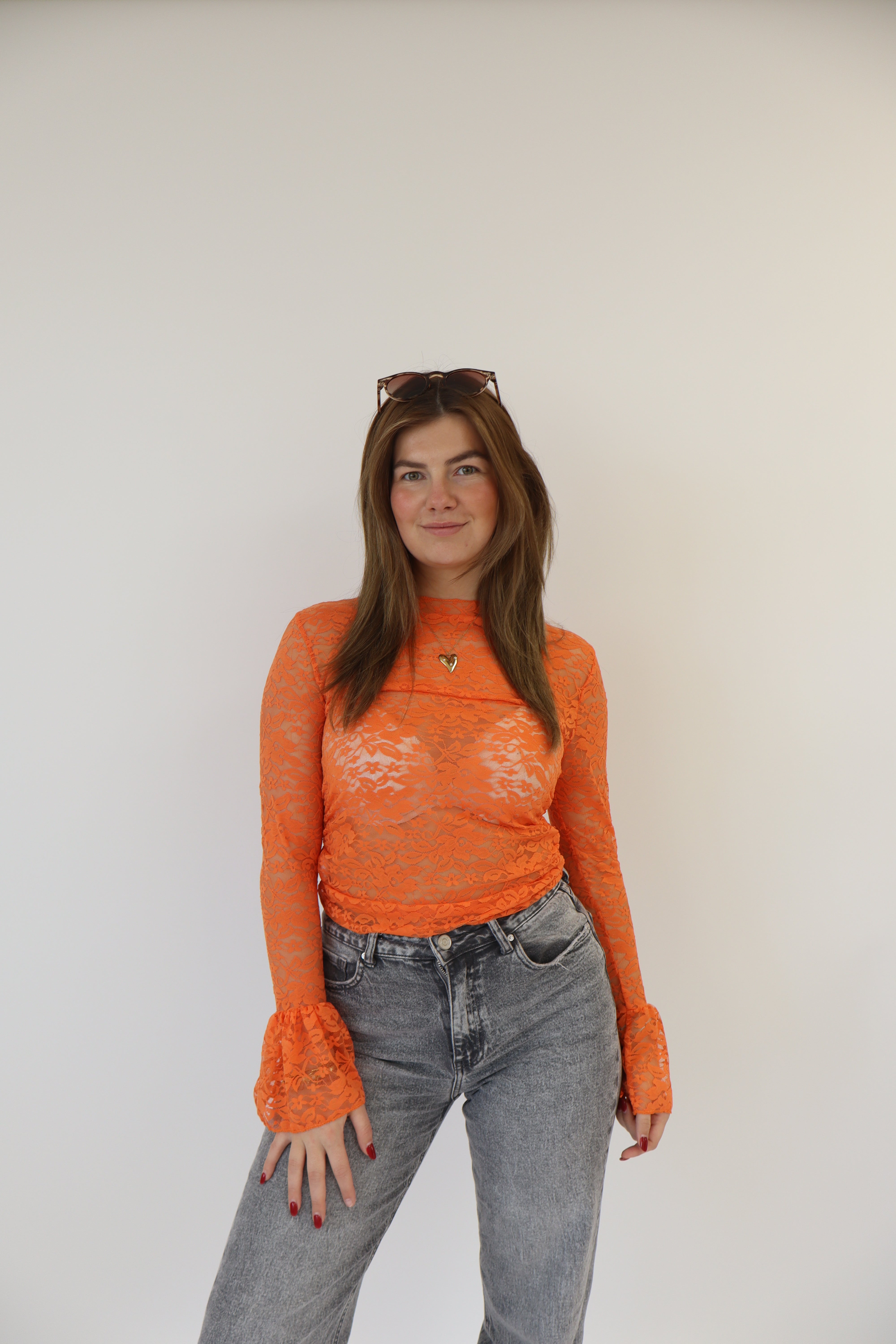 Lace Top Orange