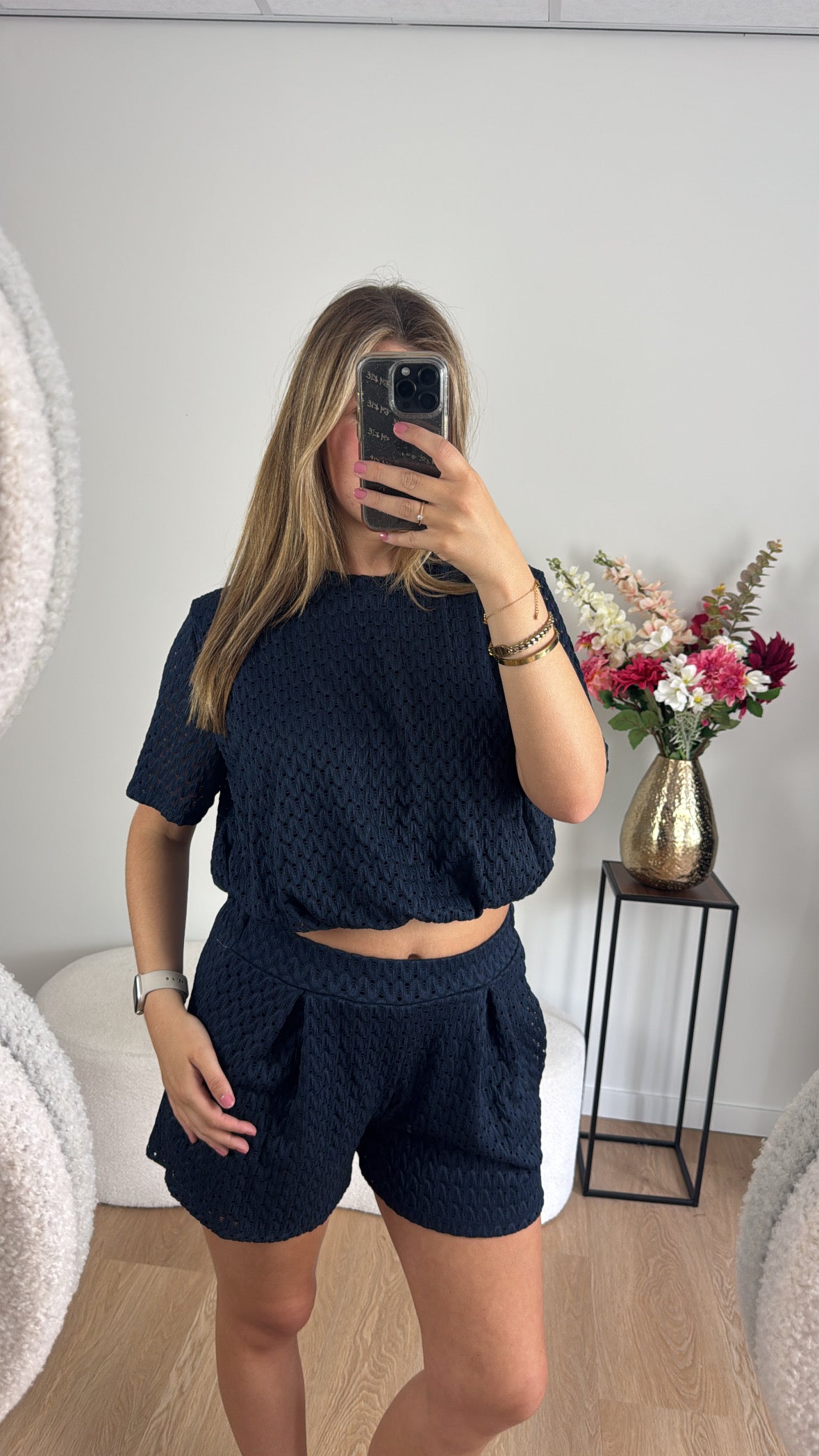 Silvy Two Piece Set Navy