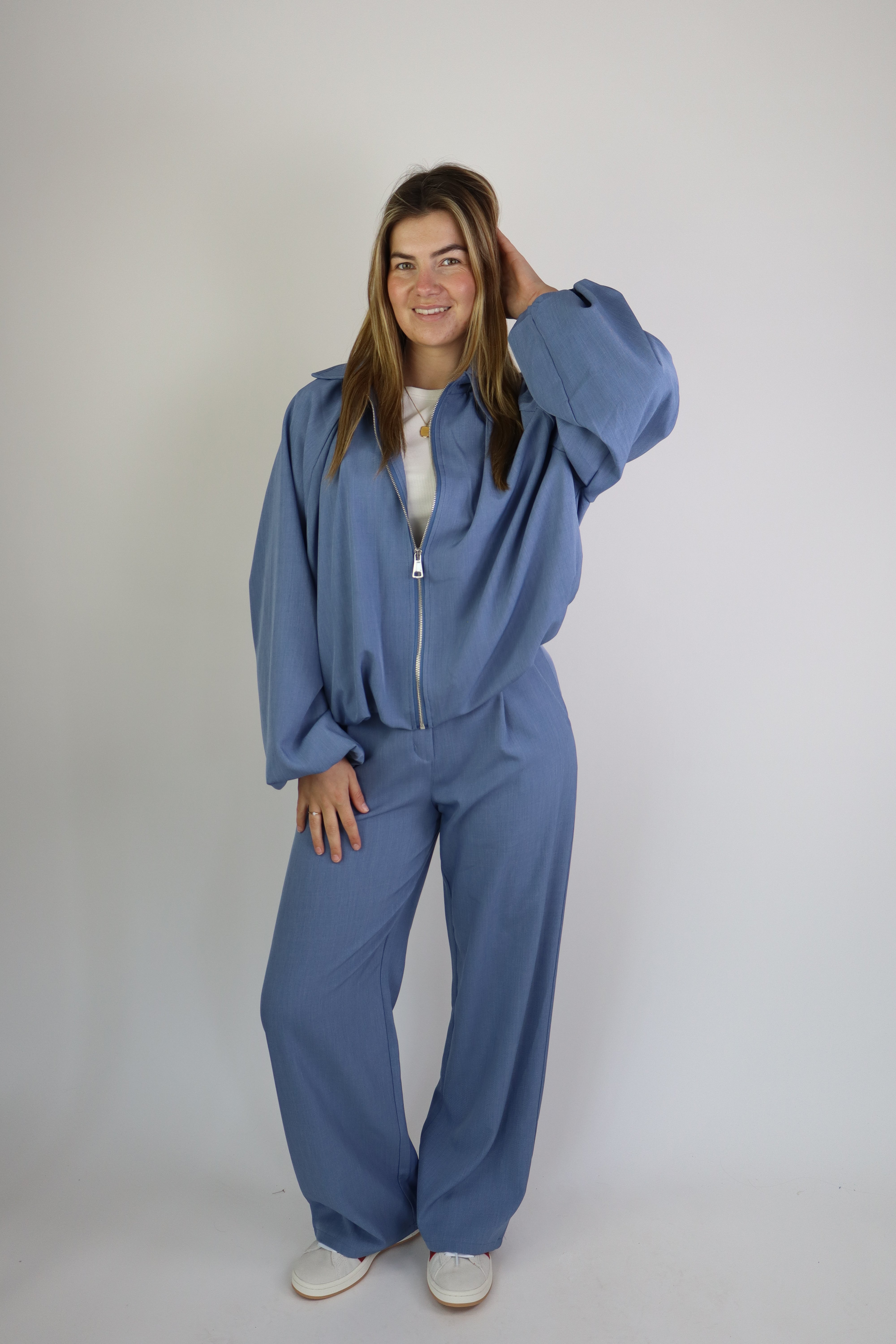 Jorien Two Piece Set Denim Blue