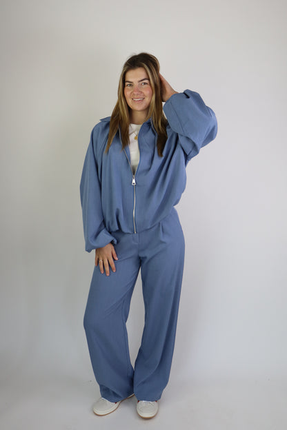 Jorien Two Piece Set Denim Blue