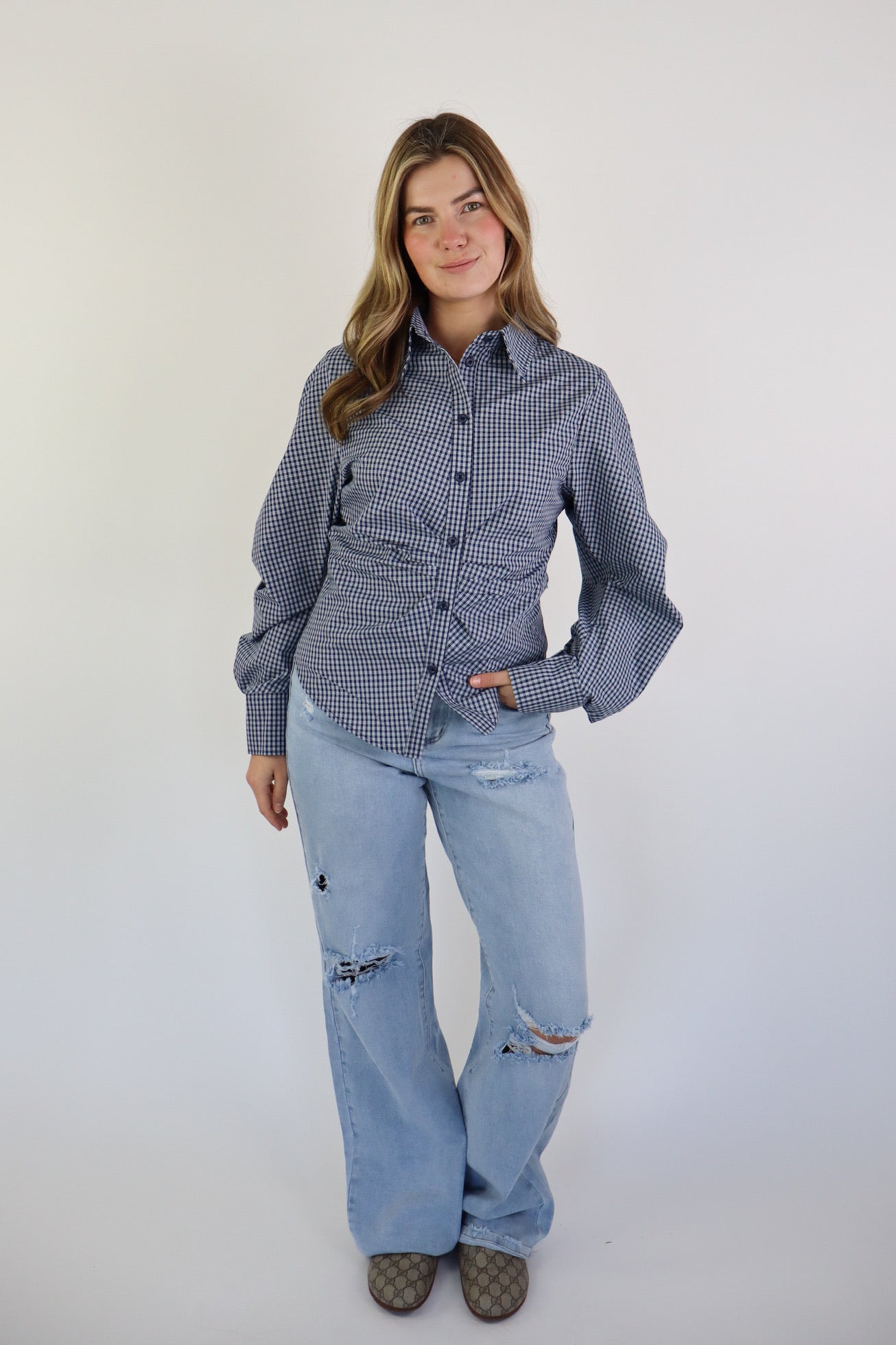 LISA BLOUSE BLUE