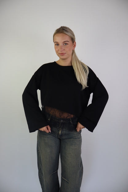 Marilyn Lace Sweater Black