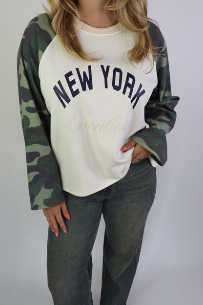 New York Army longsleeve Beige/Navy