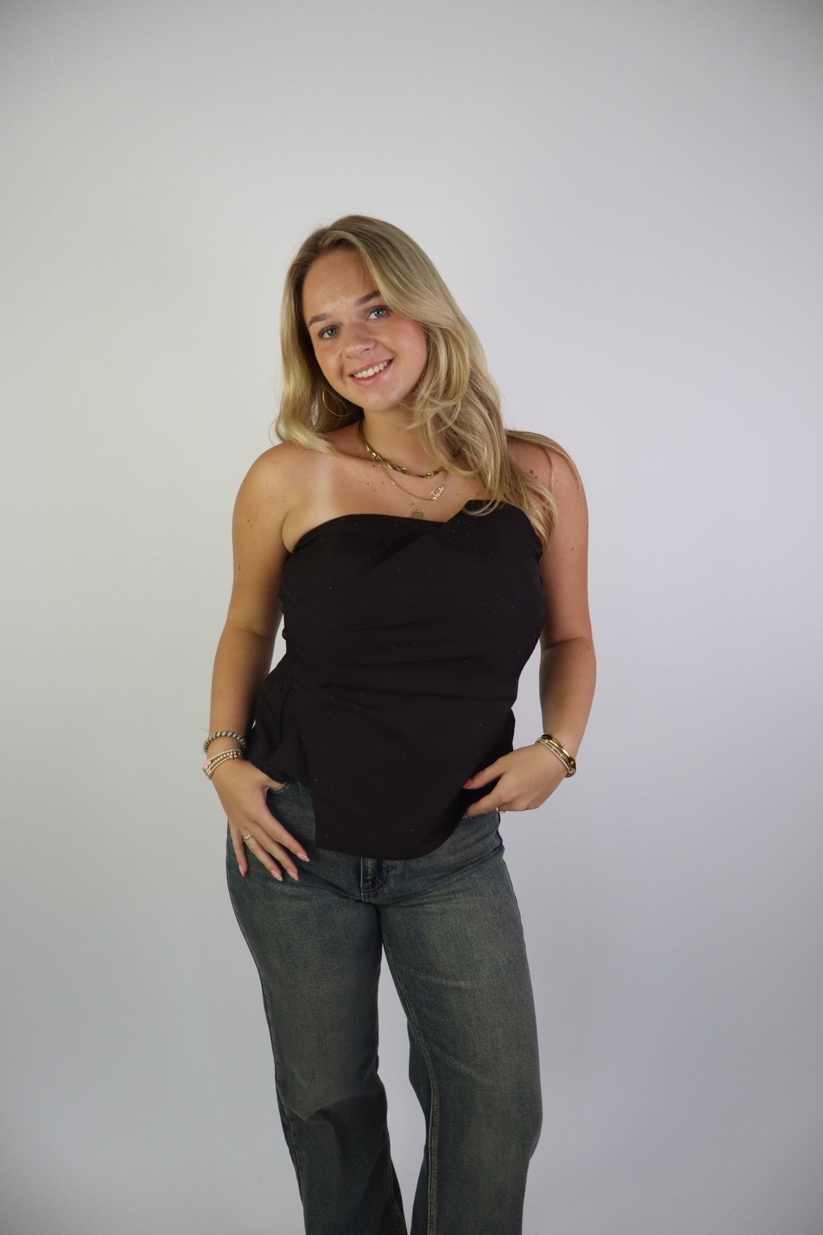 Sara Stras Top Brown