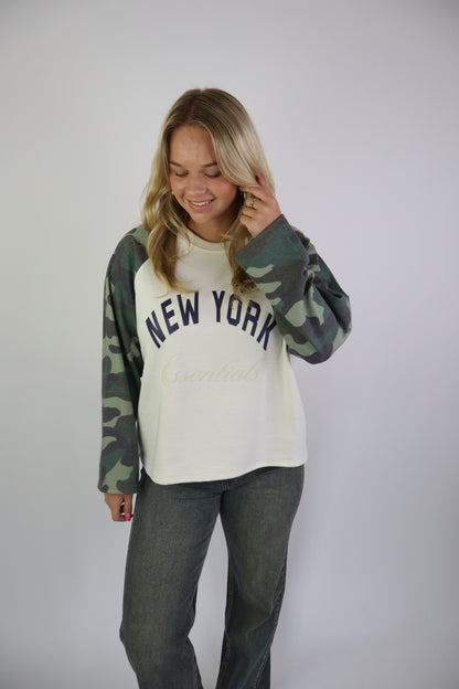 New York Army longsleeve Beige/Navy